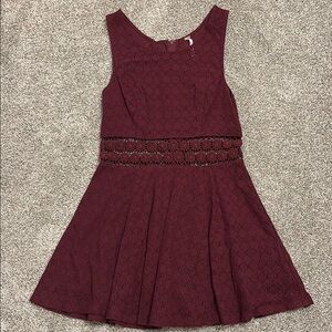 Lace Burgundy Free People Dress